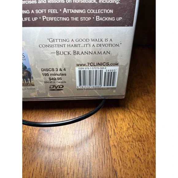 7 Clinics W/ Buck Brannaman 2 DVD Set Discs 3-4 Lessons on Horseback NEW/SEALED - Picture 2 of 3